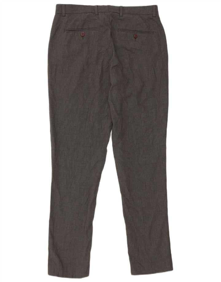 French Connection Mens Slim Suit Trousers W32 L30 Grey Polyester