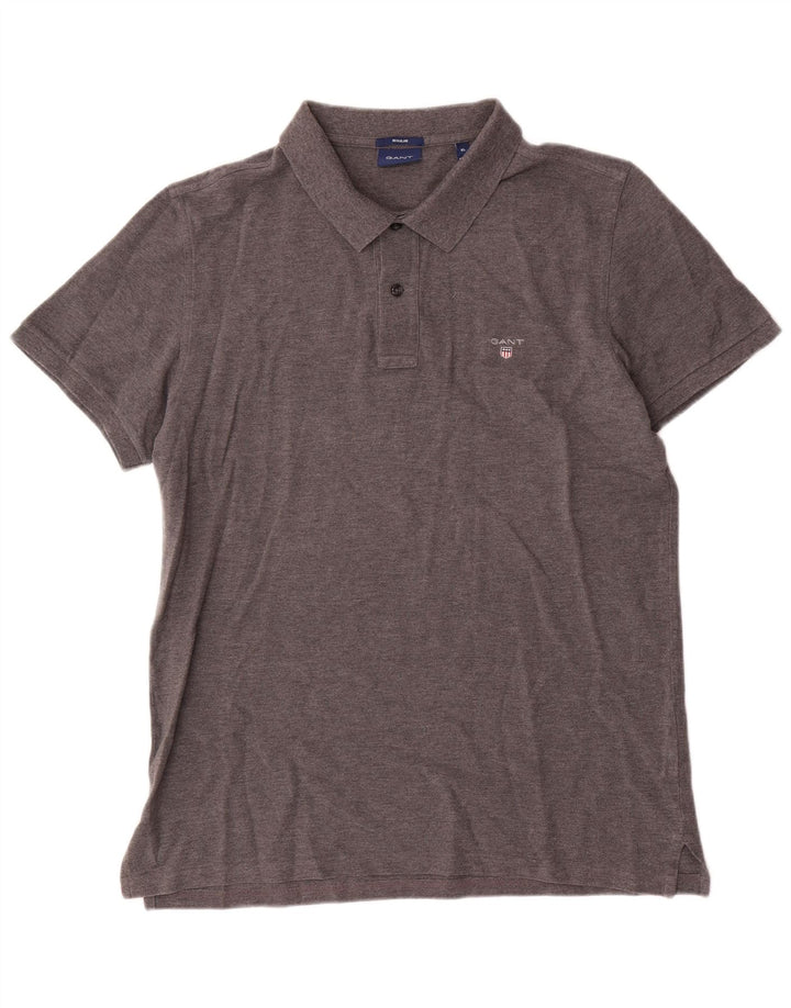 Gant Mens Regular Fit Polo Shirt XL Grey Cotton