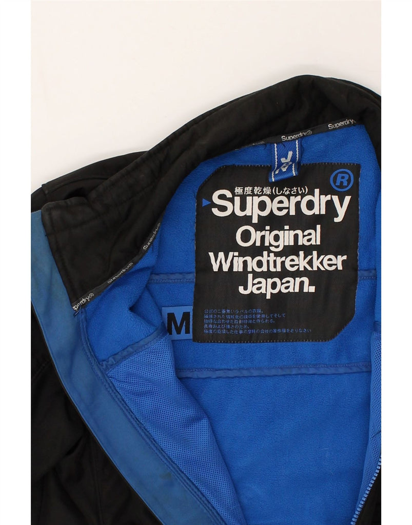 SUPERDRY Mens The Windtrekker Windbreaker Jacket UK 38 Medium Black Nylon | Vintage Superdry | Thrift | Second-Hand Superdry | Used Clothing | Messina Hembry 