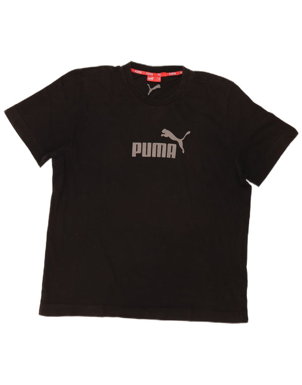 Puma Mens Graphic T-Shirt Top XL Black Cotton