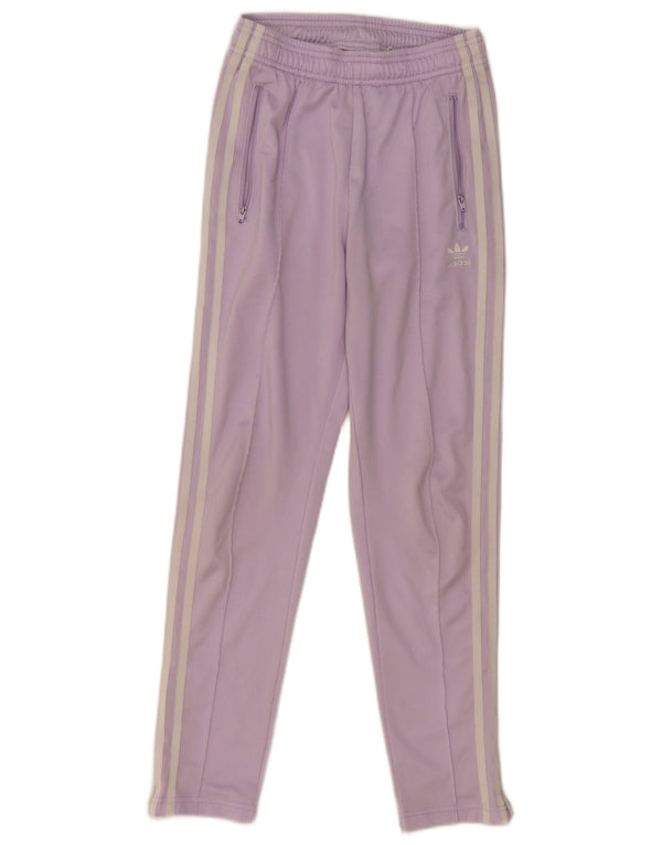 ADIDAS Girls Tracksuit Trousers 11-12 Years Purple Polyester
