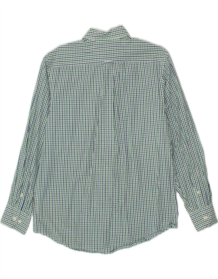 IZOD Mens Shirt Medium Green Check Vintage Izod and Second-Hand Izod from Messina Hembry 