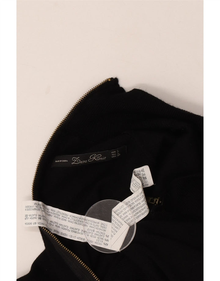 Zara Womens Cardigan Sweater UK 14 Large Black Viscose