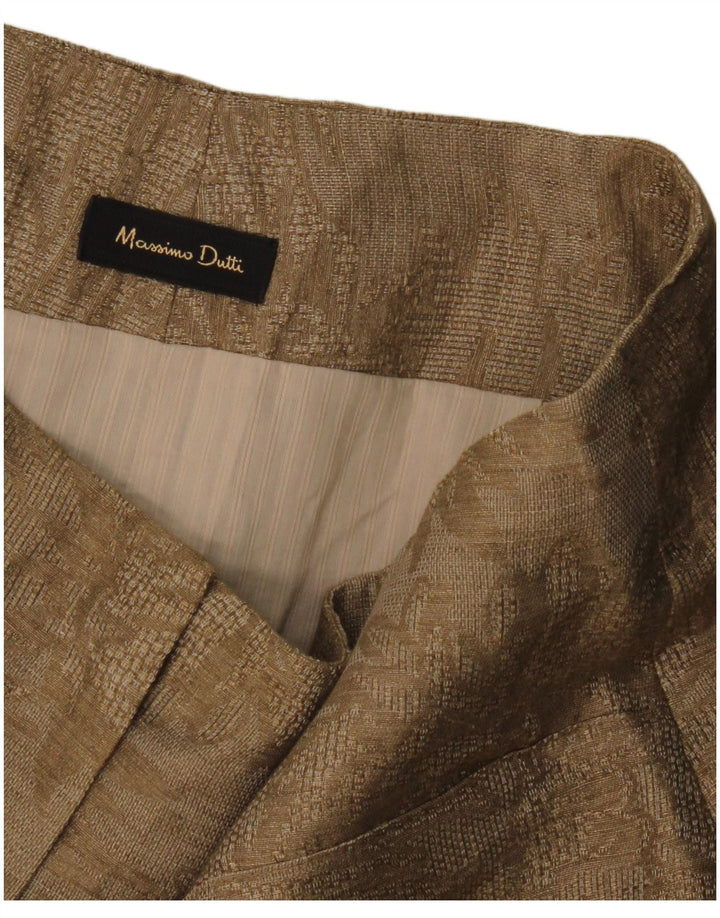 Massimo Dutti Womens Mini Skirt W34 Large Beige Floral