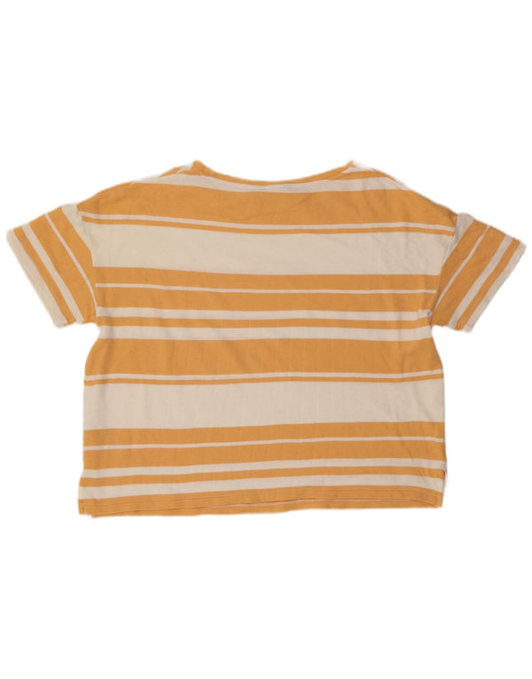 Marks & Spencer Womens Oversized T-Shirt Top UK 16 Large Orange Striped