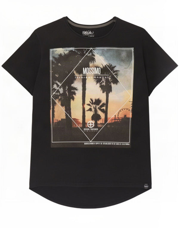 Mossimo Mens Los Angeles Graphic T-Shirt Top Medium Black Cotton