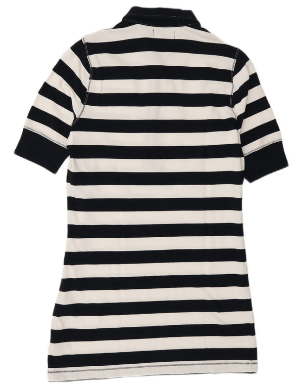 Polo Ralph Lauren Womens Dress UK 14 Large Navy Blue Striped Cotton