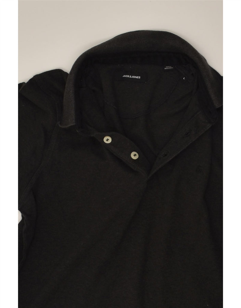 JACK & JONES Mens Polo Shirt Large Black Cotton | Vintage Jack & Jones | Thrift | Second-Hand Jack & Jones | Used Clothing | Messina Hembry 