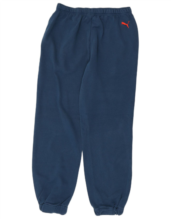 PUMA Mens Graphic Tracksuit Trousers Joggers Medium Navy Blue