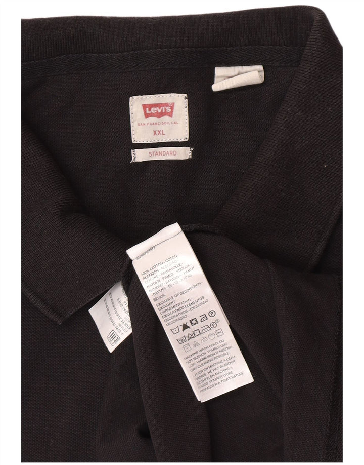 Levi's Mens Standard Polo Shirt 2XL Black Cotton