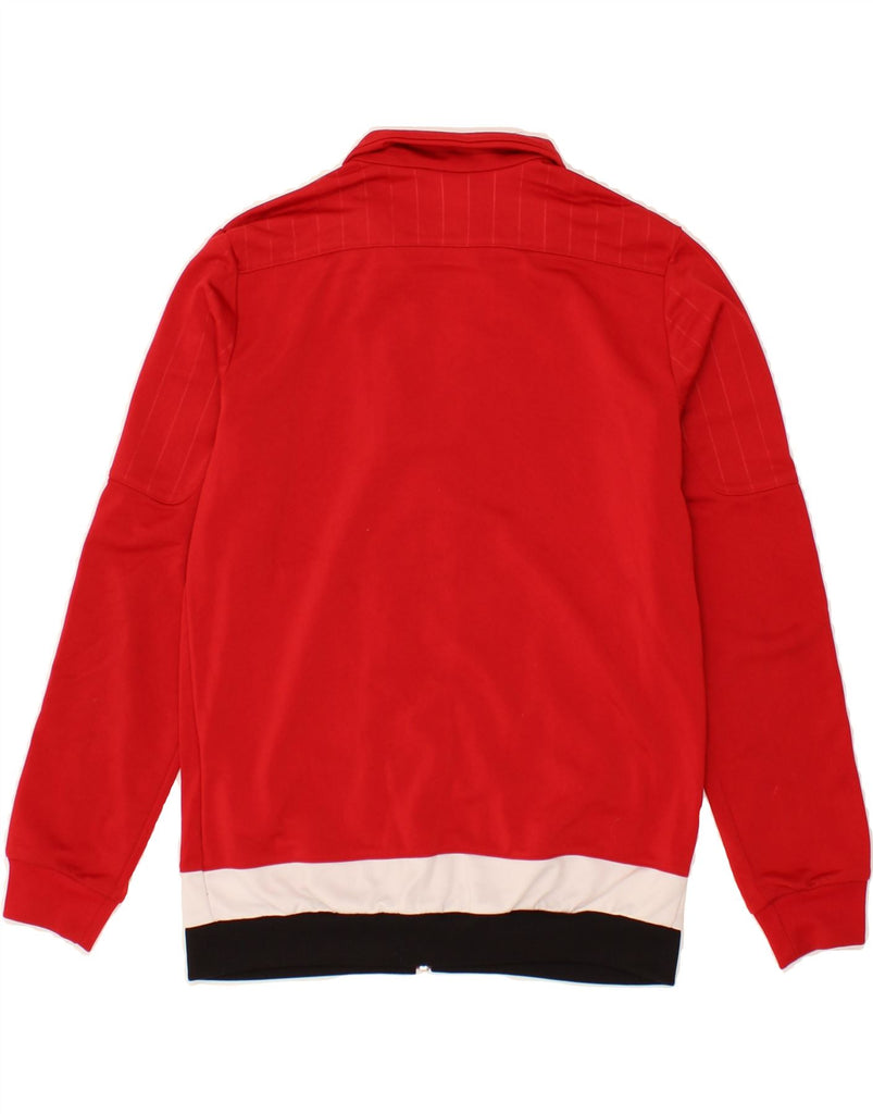 ADIDAS Boys Tracksuit Top Jacket 11-12 Years Red Colourblock Polyester Vintage Adidas and Second-Hand Adidas from Messina Hembry 