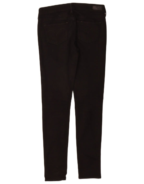 LEVI'S Womens Slight Curve Modern Rise Skinny Jeans W25 L30 Black Cotton