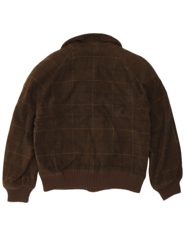 Pierre Cardin Mens Bomber Jacket UK 42 XL Khaki Check