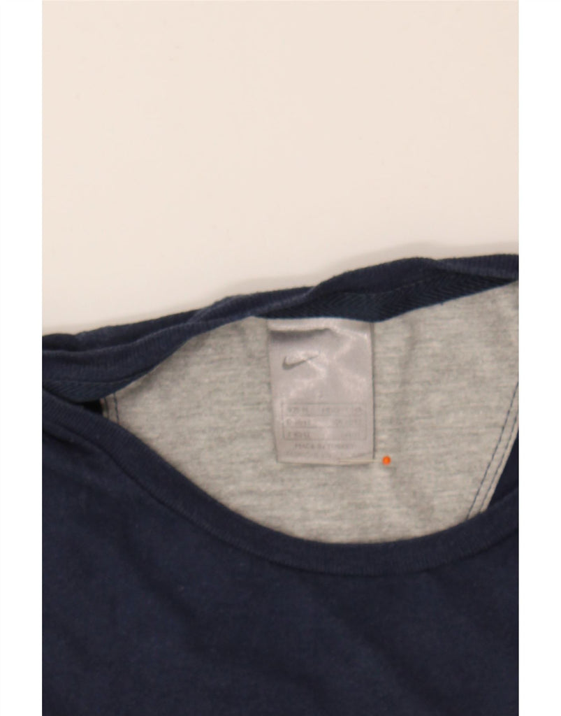 NIKE Boys T-Shirt Top 10-11 Years Medium  Navy Blue Viscose Vintage Nike and Second-Hand Nike from Messina Hembry 