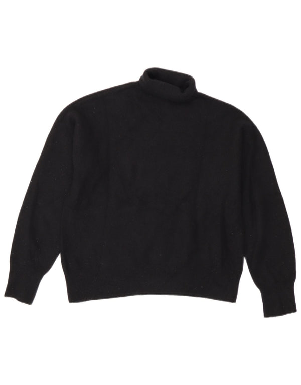 Vintage Girls Roll Neck Jumper Sweater 12-13 Years Black