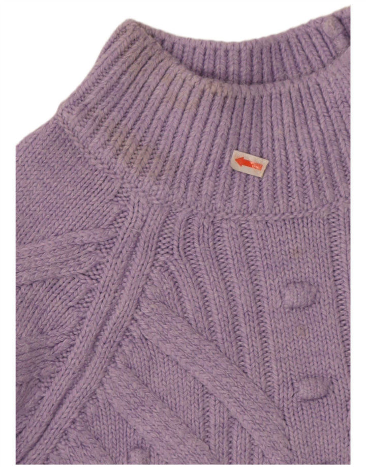 Marks & Spencer Womens Turtle Neck Jumper Sweater UK 14 Medium Purple