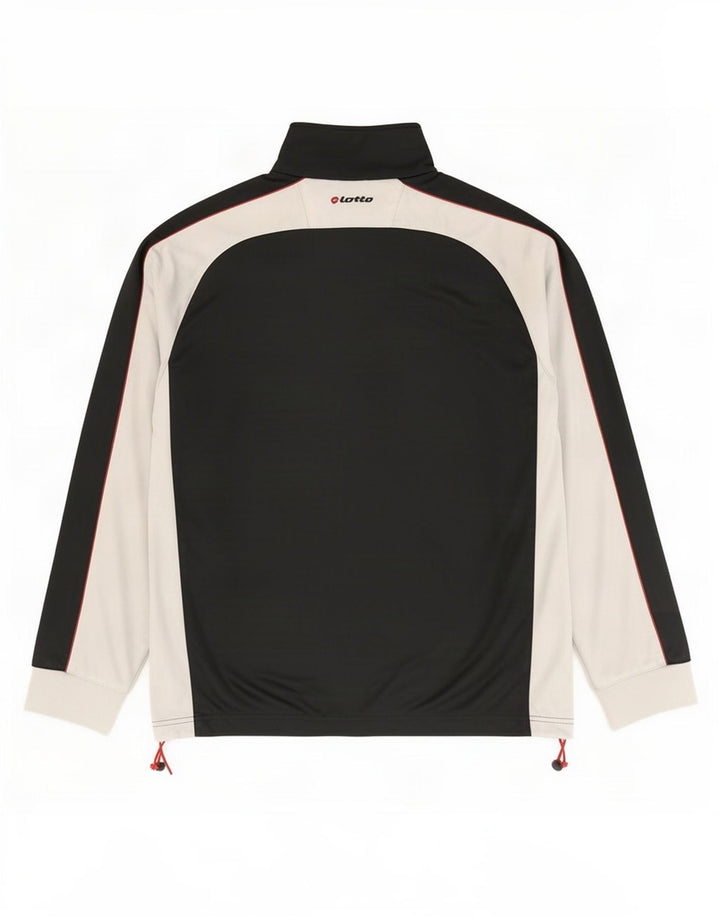 Lotto Mens Tracksuit Top Jacket Medium Black Colourblock