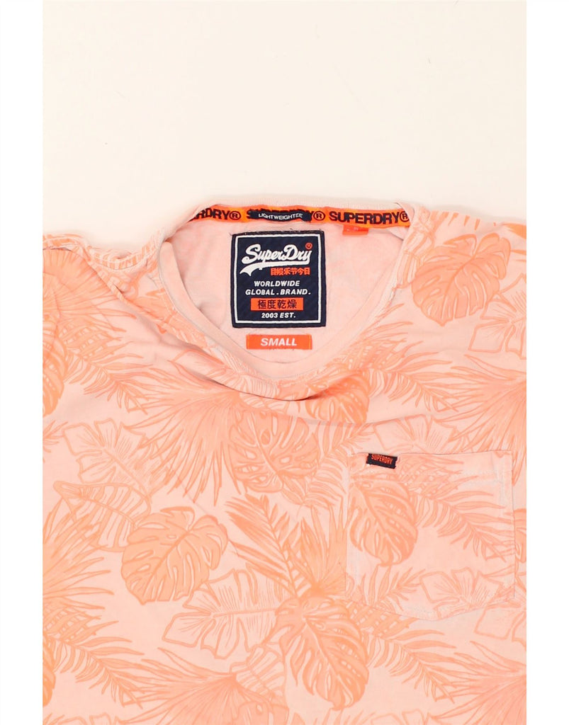 SUPERDRY Mens T-Shirt Top Small Orange Floral Cotton Hawaiian | Vintage Superdry | Thrift | Second-Hand Superdry | Used Clothing | Messina Hembry 