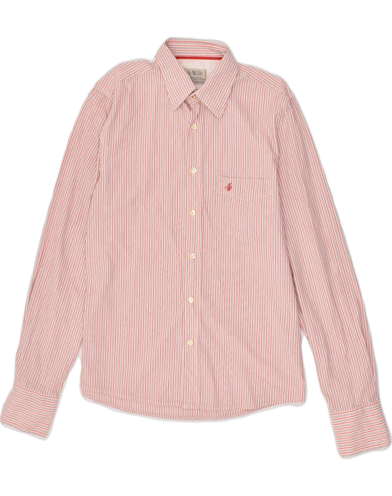 JACK WILLS Mens Shirt Medium Pink Pinstripe Cotton | Vintage Jack Wills | Thrift | Second-Hand Jack Wills | Used Clothing | Messina Hembry 