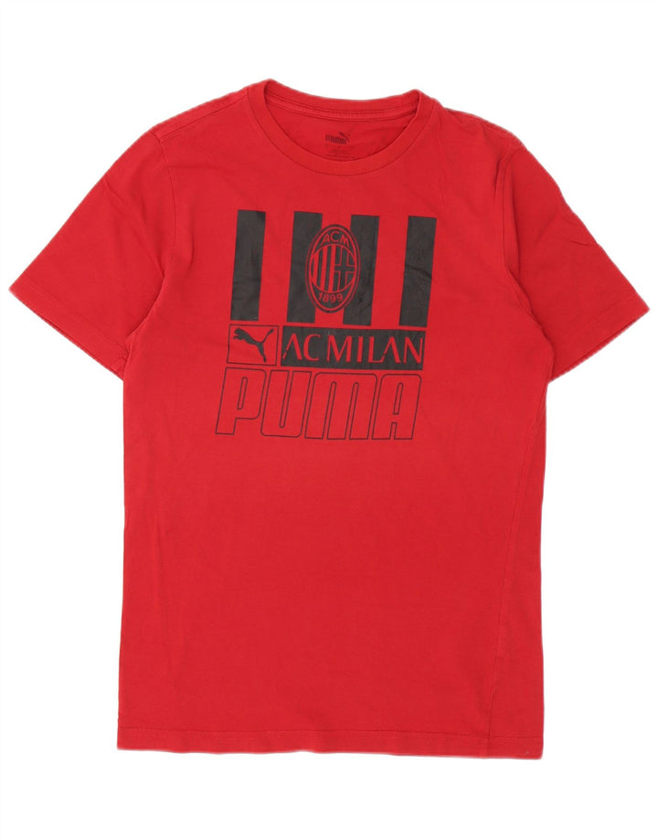 Puma Mens AC Milan Graphic T-Shirt Top Small Red