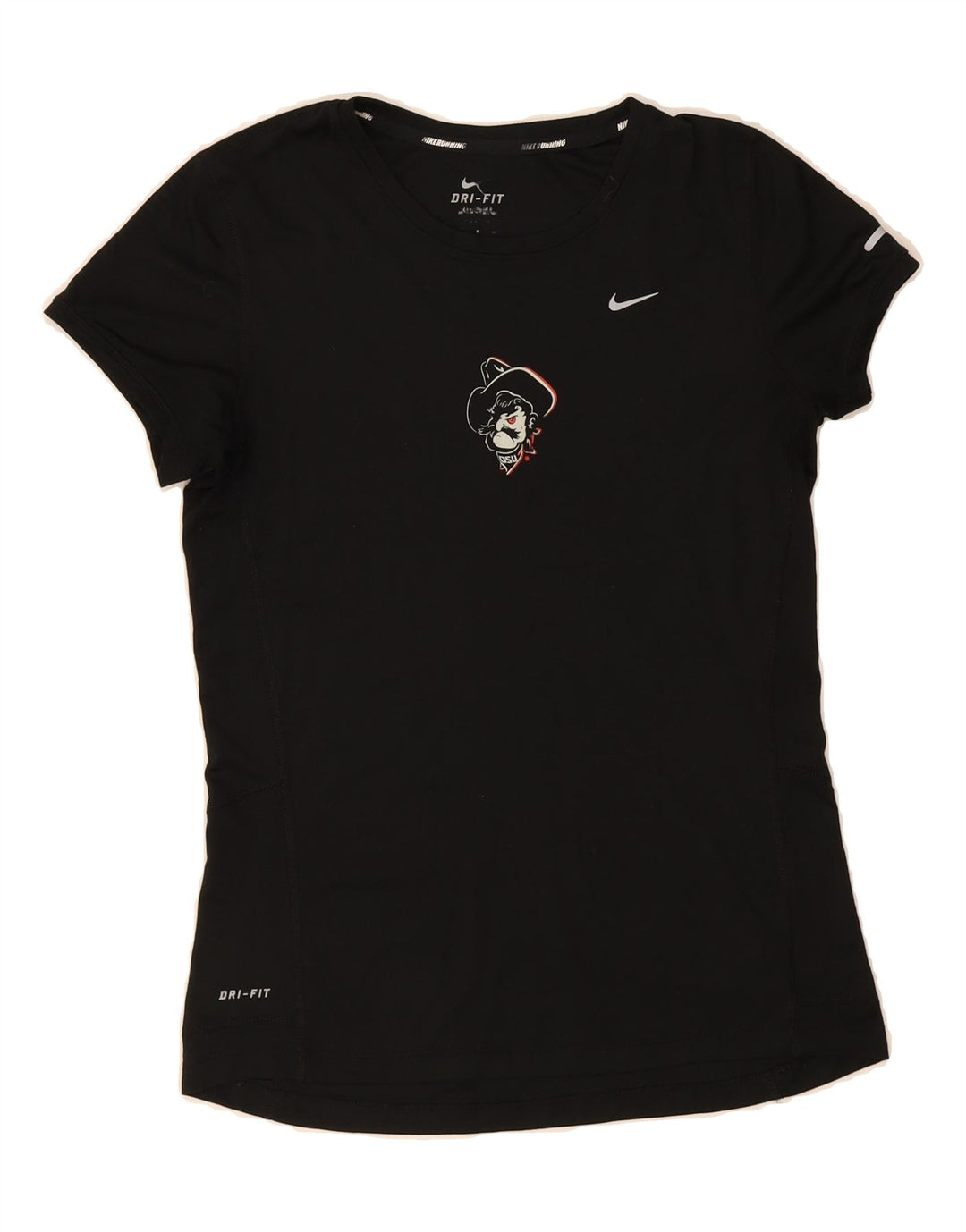 NIKE Womens Dri Fit T-Shirt Top UK 10 Small Black Polyester Vintage Nike and Second-Hand Nike from Messina Hembry 