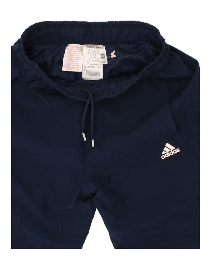 ADIDAS Boys Climalite Graphic Sport Shorts 11-12 Years Navy Blue Polyester | Vintage Adidas | Thrift | Second-Hand Adidas | Used Clothing | Messina Hembry 