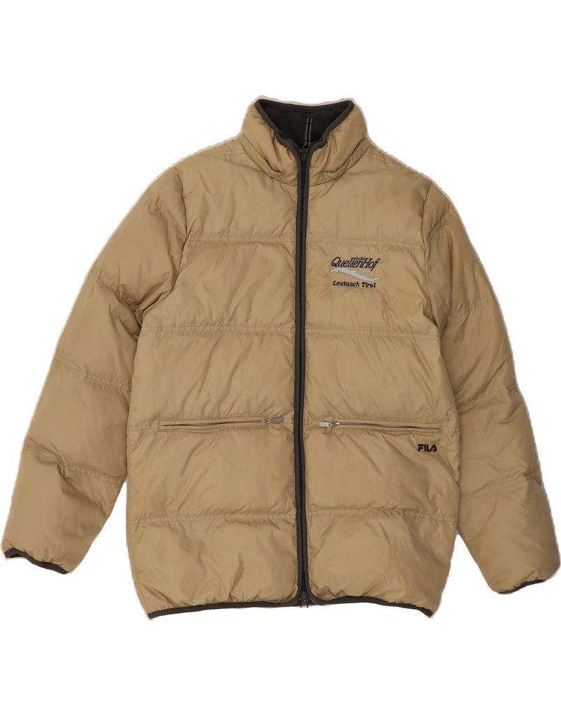 FILA Mens Padded Jacket UK 38 Medium Beige Polyamide Vintage Fila and Second-Hand Fila from Messina Hembry 