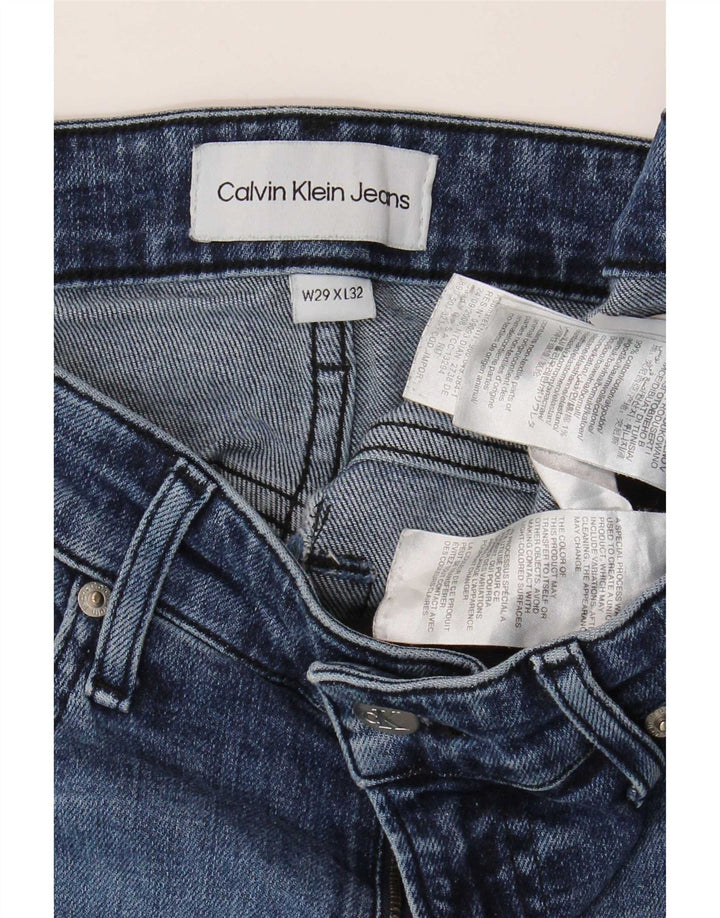 Calvin Klein Mens Slim Jeans W29 L32 Blue Cotton