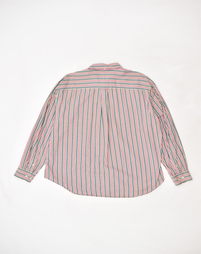 LACOSTE Mens Shirt Size 44 XL Red Striped Cotton | Vintage | Thrift | Second-Hand | Used Clothing | Messina Hembry 