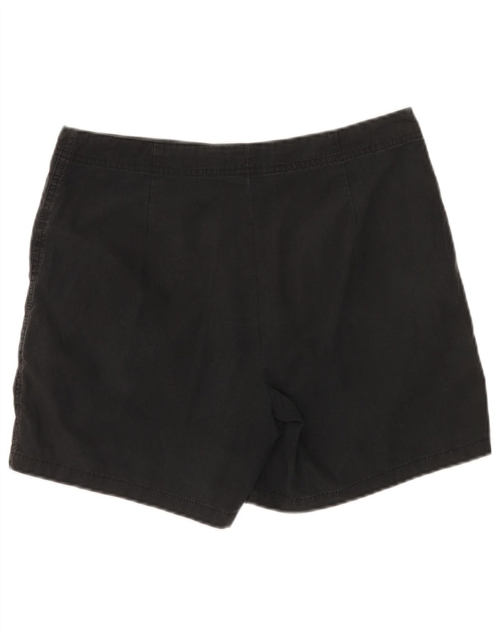 Marks & Spencer Womens Chino Shorts UK 12 Medium W32  Black Cotton