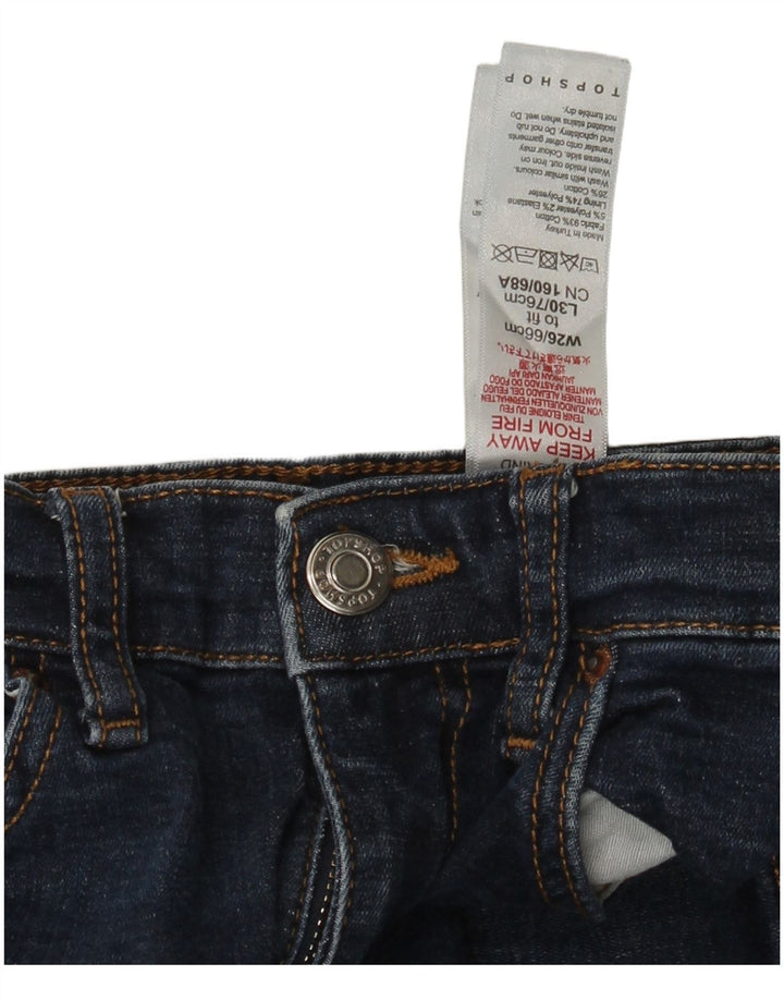 Topshop Womens Flared Jeans W26 L29 Blue Cotton