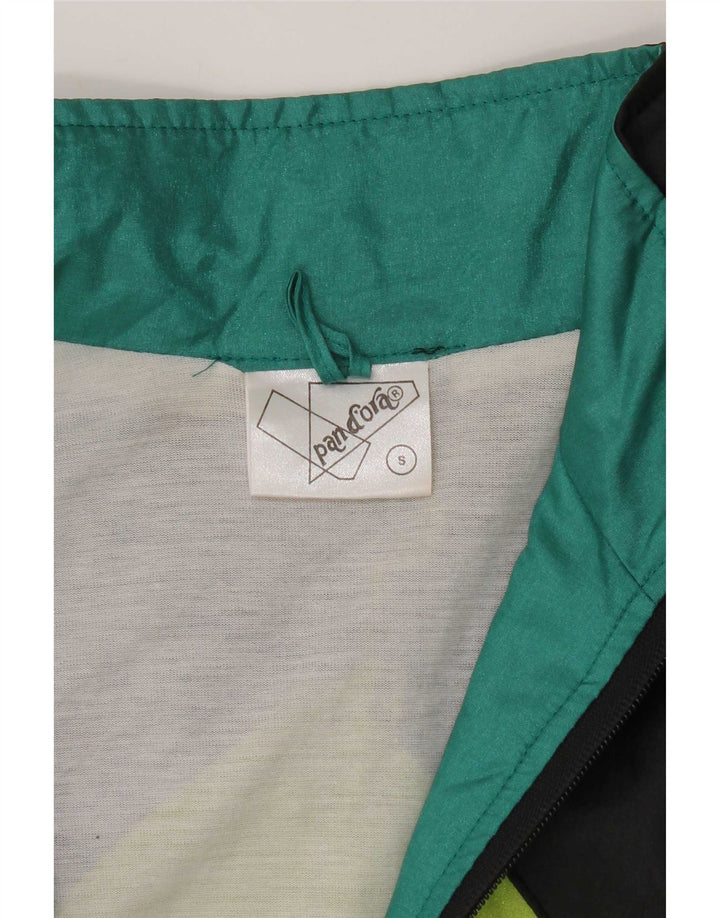 Pandora Mens Tracksuit Top Jacket Small Black Colourblock Polyester