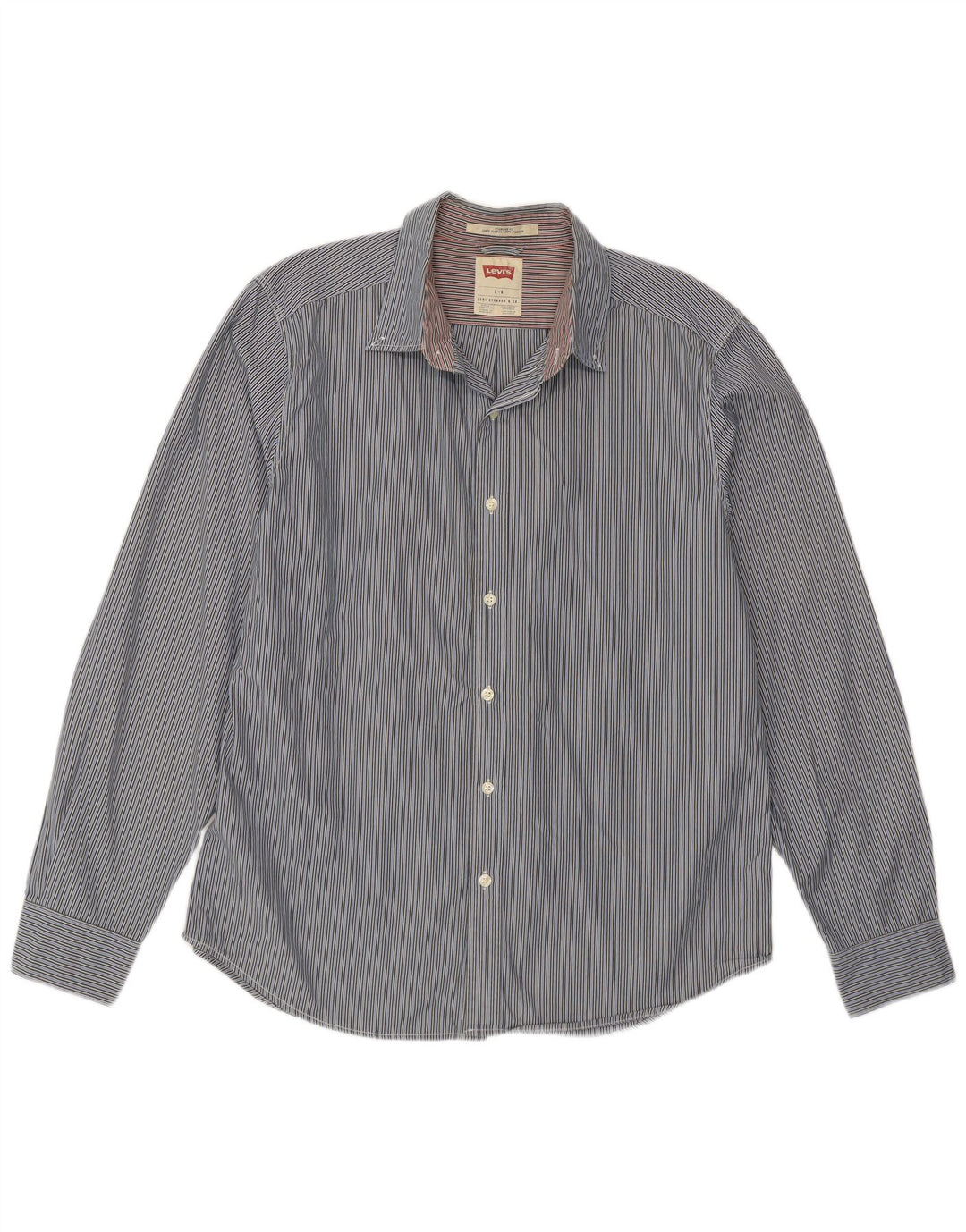 Levi's Mens Standard Fit Shirt Large Blue Striped