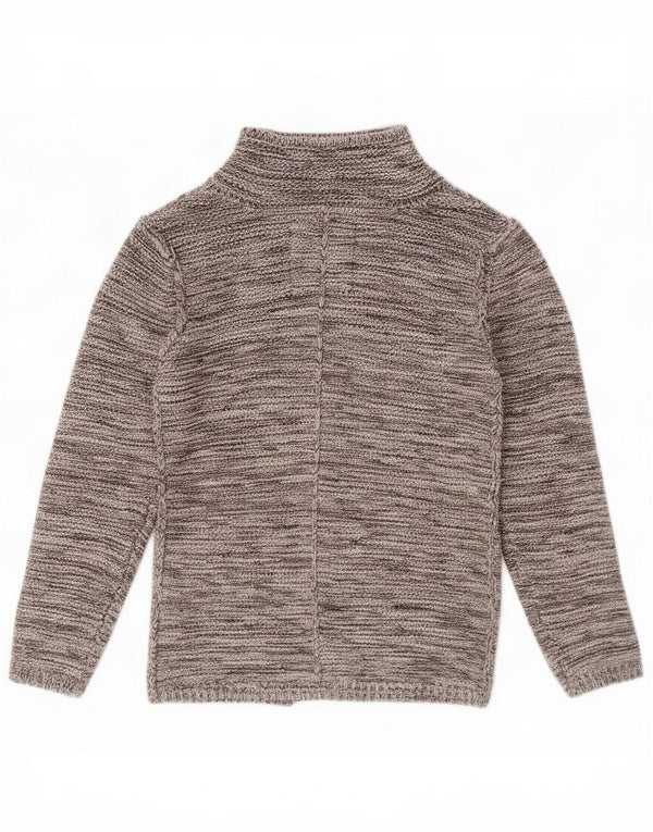 Zara Boys Cardigan Sweater 7-8 Years Grey Flecked Acrylic