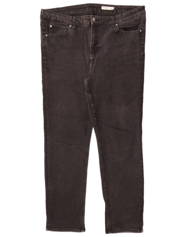 Marks & Spencer Womens The Sienna Straight Jeans UK 20 2XL W38 L30 Black
