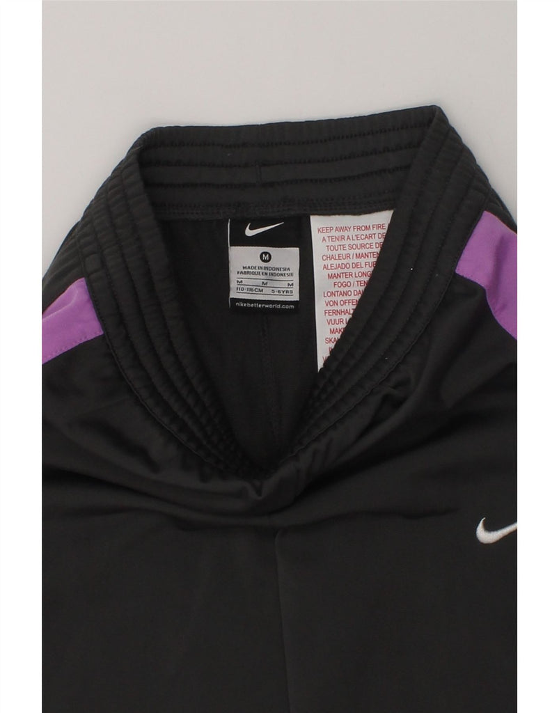 NIKE Girls Tracksuit Trousers Joggers 5-6 Years Medium  Black Polyester | Vintage Nike | Thrift | Second-Hand Nike | Used Clothing | Messina Hembry 