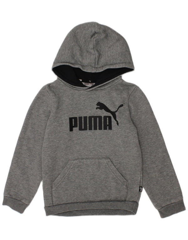Puma Boys Graphic Hoodie Jumper 4-5 Years Grey Sports