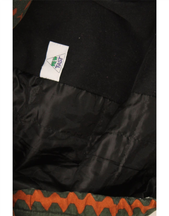 New Fast Womens Overcoat UK 16 Large Black Fair Isle