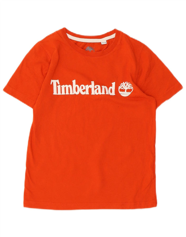 TIMBERLAND Boys Graphic T-Shirt Top 9-10 Years Red