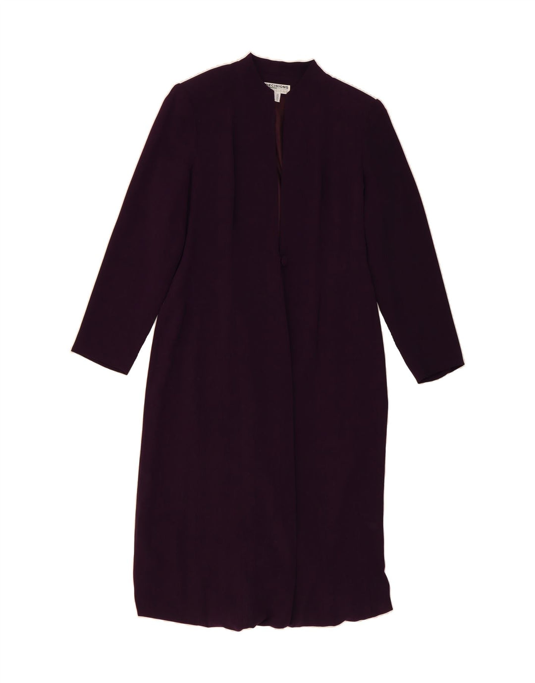 DECISIONS Womens Long Sleeve Maxi Dress UK 20 2XL Purple Polyester Vintage Decisions and Second-Hand Decisions from Messina Hembry 