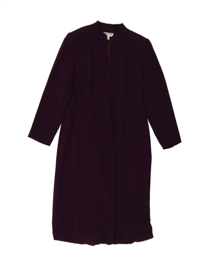 DECISIONS Womens Long Sleeve Maxi Dress UK 20 2XL Purple Polyester Vintage Decisions and Second-Hand Decisions from Messina Hembry 