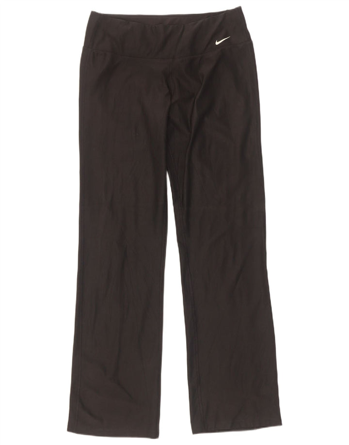 Nike Womens Dri Fit Tracksuit Trousers UK 14 Medium Black Polyester