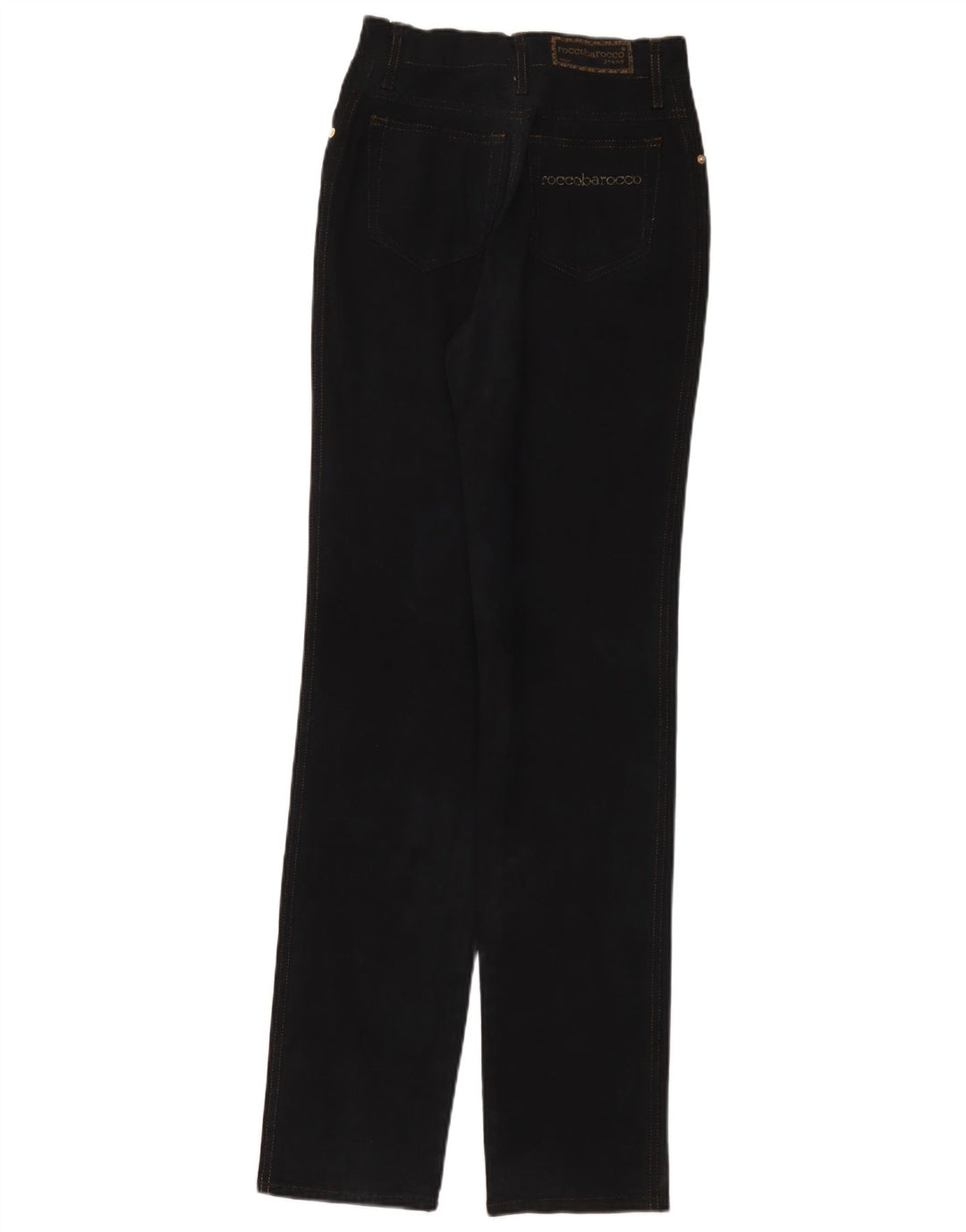 ROCCOBAROCCO Womens Tapered Jeans W27 L33 Black Cotton