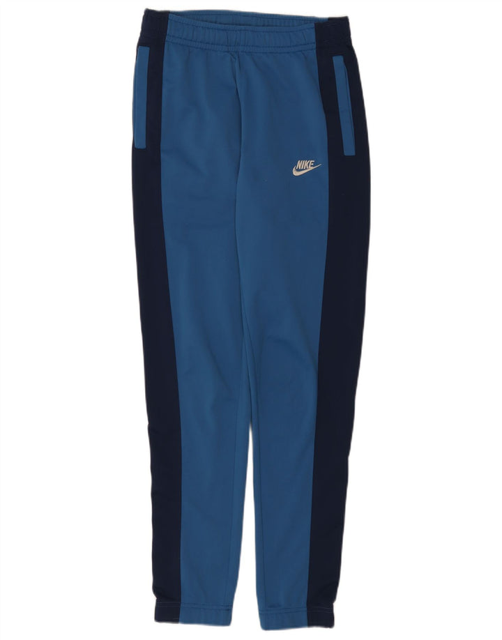 Nike Mens Tracksuit Trousers Joggers XS Blue Colourblock Polyester