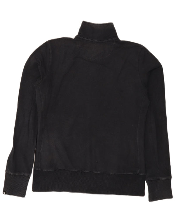 Nike Womens Tracksuit Top Jacket UK 14 Medium Black Colourblock Cotton