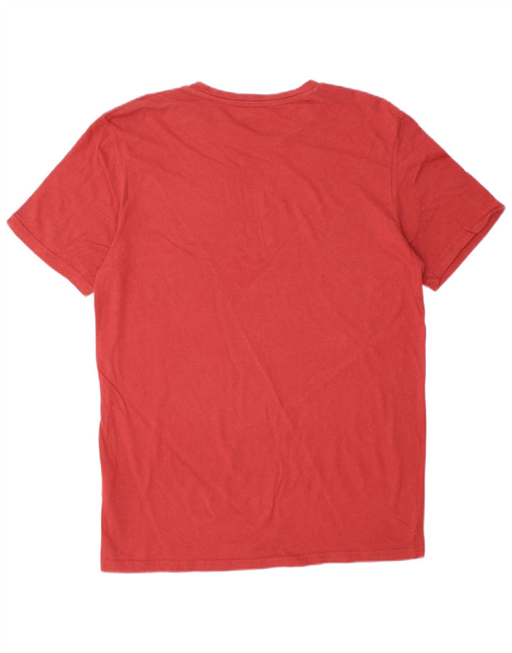 JACK & JONES Mens Regular Fit T-Shirt Top Large Red Cotton