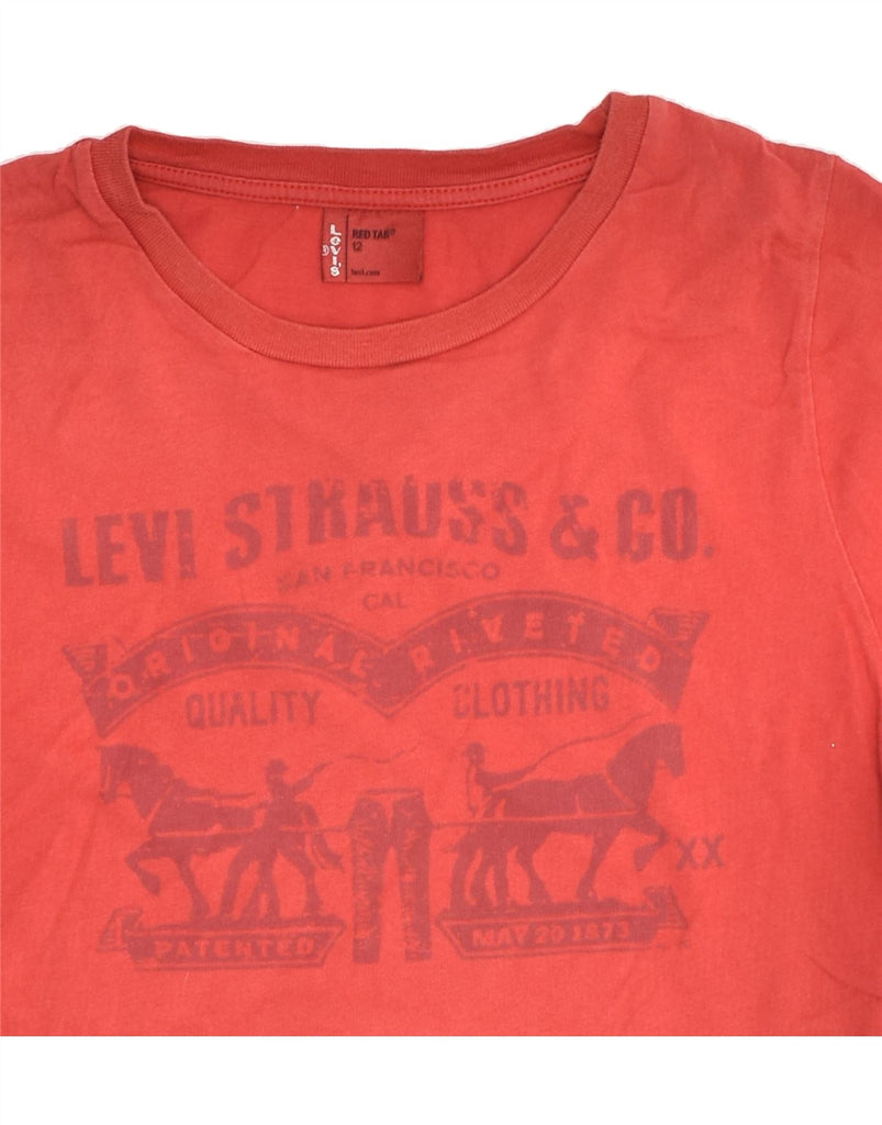 LEVI'S Boys Graphic T-Shirt Top 11-12 Years Red | Vintage Levi's | Thrift | Second-Hand Levi's | Used Clothing | Messina Hembry 