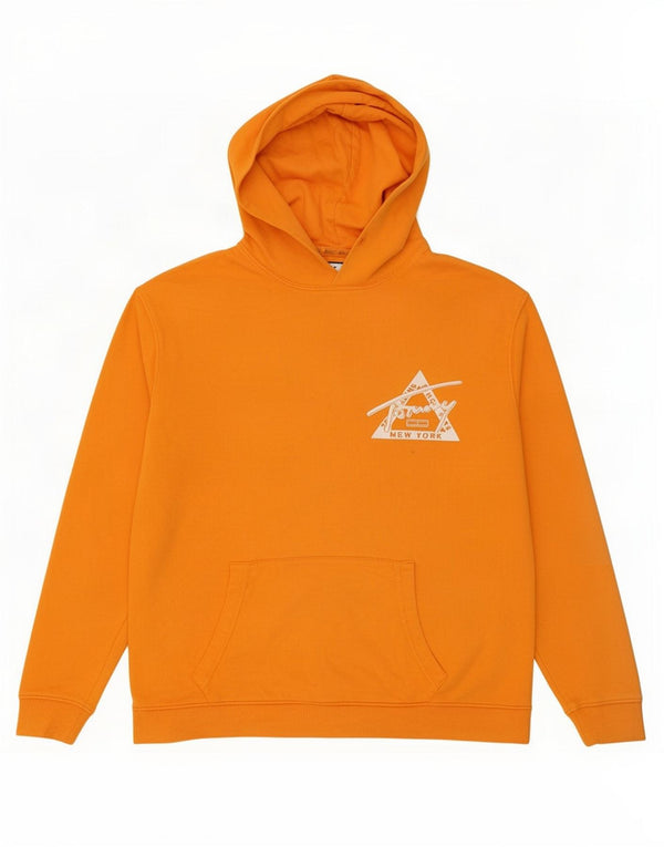 Tommy Hilfiger Mens Graphic Hoodie Jumper Large Orange
