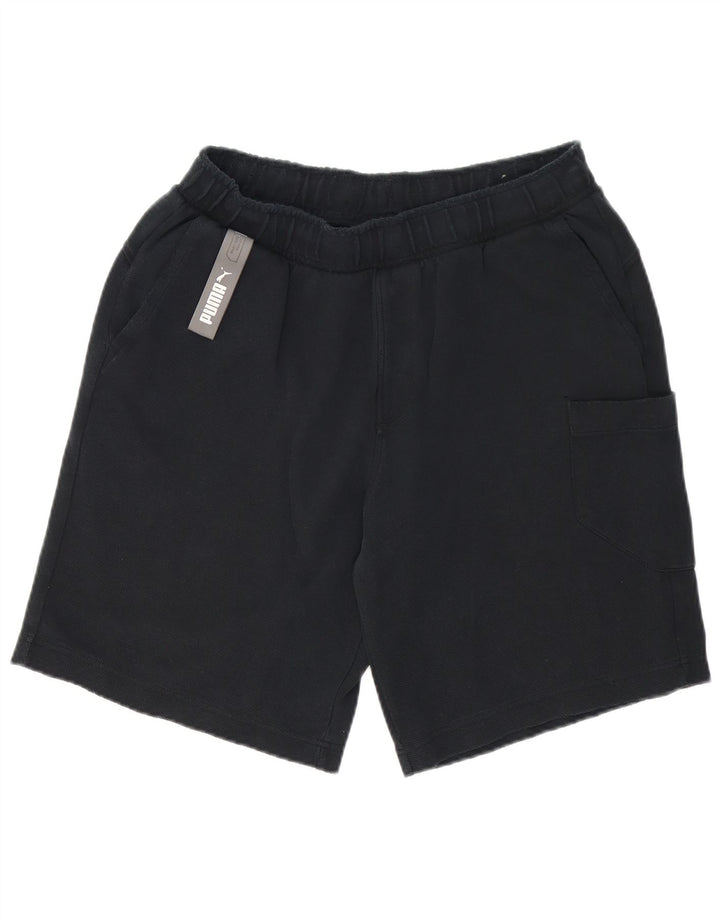 PUMA Mens Graphic Sport Shorts Large  Black