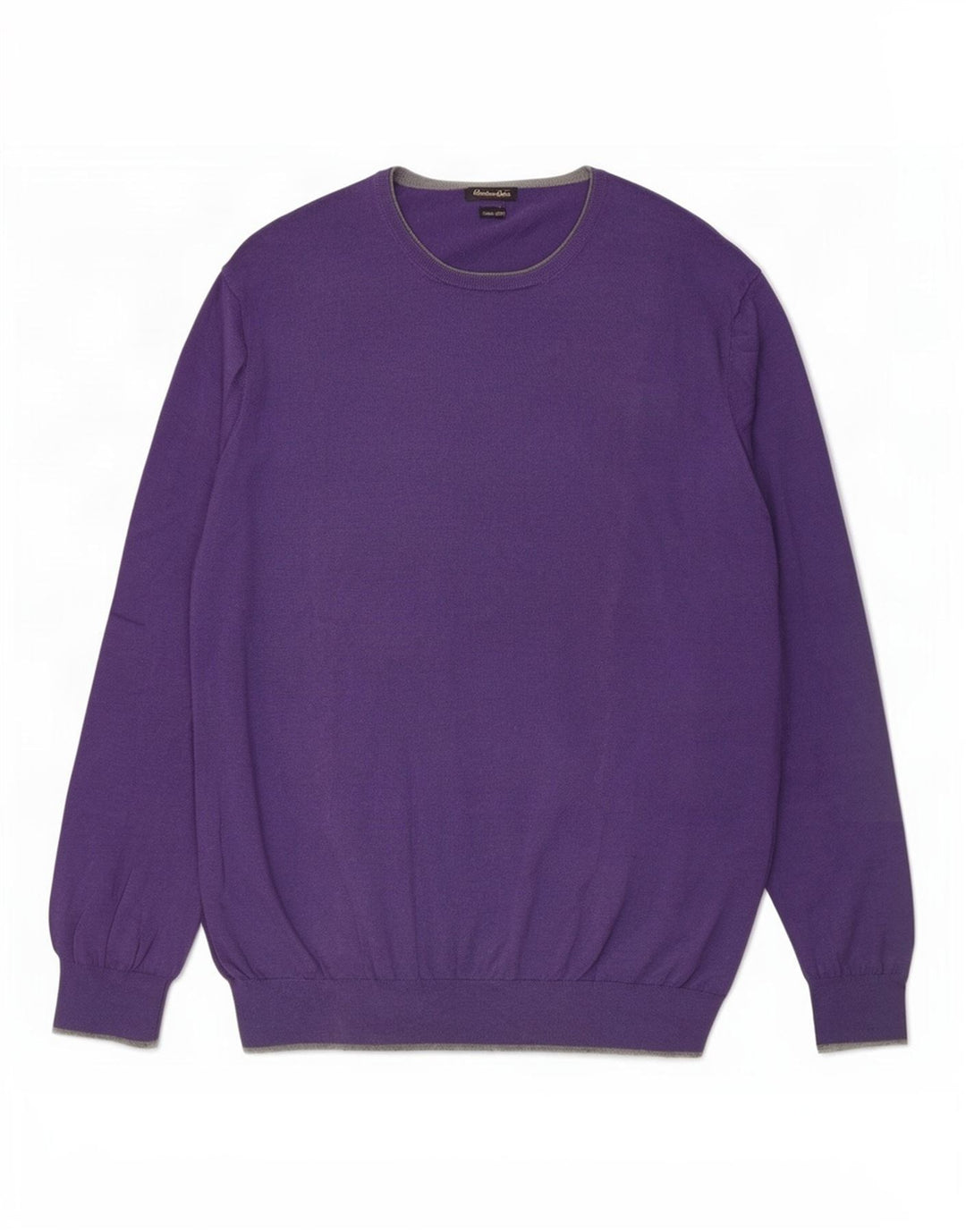Massimo Dutti Mens Crew Neck Jumper Sweater XL Purple Cotton